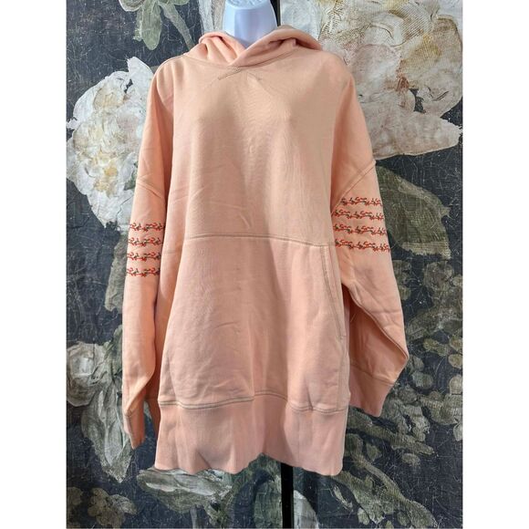 Free People At My Best Embroidered Hoodie Size M - Picture 6 of 11